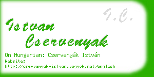 istvan cservenyak business card