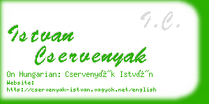 istvan cservenyak business card